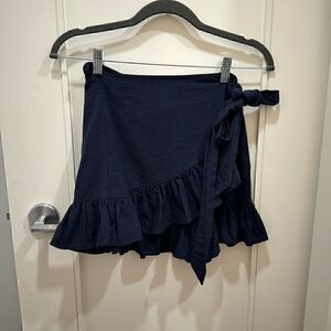 Navy Wrap Skirt Ladies Size Small